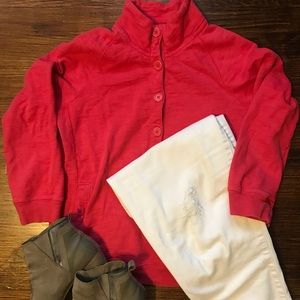 J. Crew Rumpled French Terry Pullover